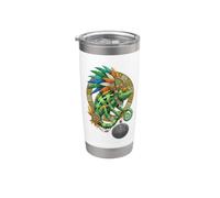 Aztec Chameleon Messico Aztec Tribale Antica Civiltà Bicchiere termico in acciaio inox doppia parete