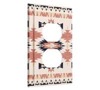 Aztec Coperture prese Elettriche Acquerello Boemia Geometrica Tribale Fantasia Nativa Bianco Rosa Termoplastico Infrangibile Presa Interruttore Della Parete Ufficio Luce Piastra di Copertura