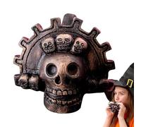 Aztec Death Whistle, Authentic Skull Instrument, Powerful Ancient Noise Maker with Sound, Handcrafted Cultural Accessory for Performances, Modern Events, Collectible Item