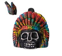 Aztec Death Whistle, Ceramic Portable Skull Spooky Whistle, Folk & World Wind Instrument, 5.12x3.74x3.19 Inches, Musical Tool for Indoor and Outdoor Use