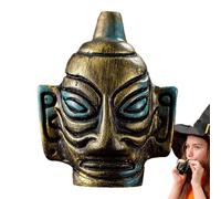 Aztec Death Whistle, Screaming Skull Whistle, Ancient Bronze Whistle, Halloween Prop Whistle, Loud Halloween Whistle, Screaming Skull Prop, Aztec Inspired Whistle, Bronze Death Whistle, Skull Sound Wh