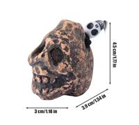 Aztec Death Whistle Skull | Autentico Whistlle di guerra urlante in ceramica 125db | Halloween Prop | Maker del suono horror tribale | Segnale di emergenza all'aperto di sopravvivenza | Giorno messica