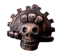 Aztec Death Whistle, Skull-Shaped Authentic Design, 4.09x3.62x2.95 Inches