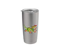 Aztec Glyph Crocodile Cipactli Ragazzi Bicchiere termico in acciaio inox doppia parete
