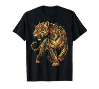 Aztec Jaguar Maya Indigeno Inca Maya Ghepardo Maglietta