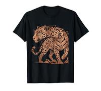Aztec Jaguar Maya Jaguar Indigeno Inca Maya Ghepardo Maglietta