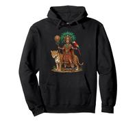 Aztec Jaguar Warrior Maya Indigeno Messico Cultura Arte Felpa con Cappuccio