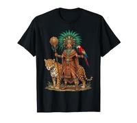 Aztec Jaguar Warrior Maya Indigeno Messico Cultura Arte Maglietta