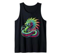 Aztec Mexico Quetzalcoatl Serpente Piumato Canotta