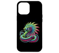 Aztec Mexico Quetzalcoatl Serpente Piumato Custodia per iPhone 12 Pro Max