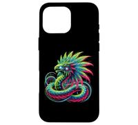 Aztec Mexico Quetzalcoatl Serpente Piumato Custodia per iPhone 16 Pro Max