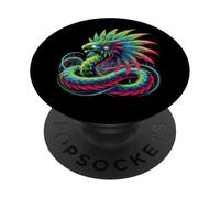 Aztec Mexico Quetzalcoatl Serpente Piumato PopSockets PopGrip Adesivo