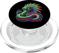 Aztec Mexico Quetzalcoatl Serpente Piumato PopSockets PopGrip per MagSafe