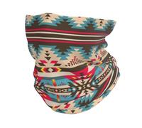 Aztec Navajo Native American Scaldacollo Multiuso Sciarpa al Collo Antipolvere Cerchietto per Capelli per Estivo Sports Donna 30X26Cm