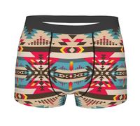 Aztec Navajo Native American Uomo Boxer A Pantaloncino Elasticizzato Intimo Morbido Mutande per Estivo Sport Quotidiano XL