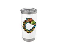 Aztec Ouroboros Quetzalcoatl Serpente Piumato Maya Bicchiere termico in acciaio inox doppia parete