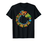 Aztec Ouroboros Quetzalcoatl Serpente Piumato Maya Maglietta