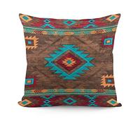 Aztec Southwest Native America indiana Navajo tribale Vintage Astratto Decorativo Cuscino Cozy Soft Throw Federa Quadrato Divano Cuscino per Home Decor Divano Soggiorno Letto Auto 40 x 40 cm