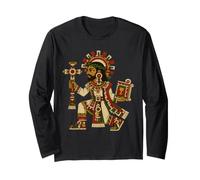 Azteco Gesù Arte Mesoamericano Codice Cristiano Maglia a Manica