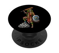 Azteco Guerriero Teschio Antico Maya Mitologia Civiltà PopSockets PopGrip Adesivo