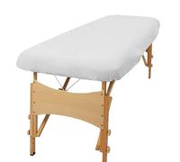 aztex Copertura protettiva classica per lettino da massaggio, adatta per salotti, spa e terapisti, con o senza foro per il viso, bianco - senza foro per il viso