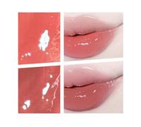 AZTK - Dual Color Water Pout Lip Jelly - 2.5g*2 - CJ03 Island Twilight + Pink Keychain Set