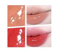 AZTK - Dual Color Water Pout Lip Jelly - 2.5g*2 - CJ04 Pink Holly + Red Keychain Set