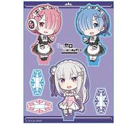 Azu Maker OVA Re: Zero - Starting Life in Another World Memory Snow - Supporto in acrilico per personaggi Emilia & Rem & Ram