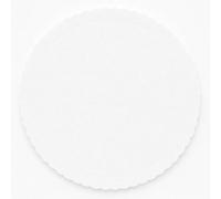 Azucren, Sottotorta Moderno, Vassoio Torta, Disco Extra Resistente per la Presentazione di Torte, con Bordo Smerlato, che Garantisce Stabilità e un Aspetto Elegante a Tutti I tuoi Dolci, Bianco, 25 Cm