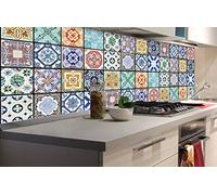 Azulejos, pellicola autoadesiva per la parete della cucina, 180 x 60 cm. Pellicola decorativa, paraschizzi per la cucina. Di altissima qualità