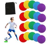 AzulLanse 20 Pezzi Antiscivolo Spot Marker,10cm,Poly Spot Marker per agilità Punto per Palestra/Allenamento PE,Cerchi di Gomma pennarelli Sportivi a più Colori Rosso,Giallo,Blu,Verde,Viola