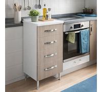 Kit cucina base 4 cassetti 40x50xh85 cm olmo