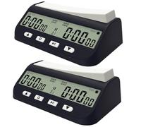 AZURAOKEY 2 timer digitale di scacchi con ritardo bonus di base e tempo positivo. Orologio portatile 3 in 1 con bonus di tempo e ritardo, ideale per Chess I-Go modello aggiornato