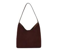 AZURAOKEY Borsa a tracolla in camoscio marrone per donna, handbag vintage in pelle morbida, tote bag retrò in similpelle 2025, accessorio di lusso per l'autunno e inverno
