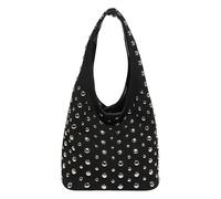 AZURAOKEY Borse Hobo con Borchie Y2K per Donna in Morbido Vegan Leather Borsa a Spalla Borchiata Borsa Tote Slouchy Stile Anni '90