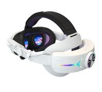AZURAOKEY Head Strap Battery Pack for Meta Quest 3, Replacement Elite Strap 8000mAh Enhanced Comfort and Extended Gaming Time with RGB Light for Quest 3 VR Headset