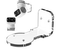 AZURAOKEY Staffa per montaggio a parete in acrilico compatibile con Eufy Security Indoor Cam S350, staffa di sorveglianza in acrilico con adesivo e viti, per interni ed esterni, migliori angoli della