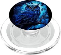 Azure Watcher: Gufo blu maestoso PopSockets PopGrip per MagSafe