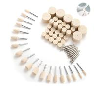 AzureRay Dischi per Lucidare Set di 80 Pezzi - Accessori per Dremel Professionali con Feltro di Lana e Plastica - Dischi Lucidanti con Attacco da 1/8" - Compatibile con Metall, Vetro, Legno e Acciaio