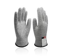 AzureRay Guanti antitaglio alimentari per bambini con protezione livello 5, sottili e leggeri, lavabili, adatti per lavoro e cucina, coltello tascabile da intaglio disponibile