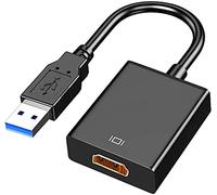 Azuxreza Adattatore da USB a HDMI, convertitore da USB 3.0/2.0 a HDMI, cavo grafico HD 1080P, per PC, laptop HDTV, compatibile con Windows XP/7/8/8.1/10(NOT per Vista, Linux, Chrome, Mac os)