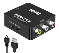 Azuxreza Convertitore da RCA a HDMI, Composto da CVBS a HDMI, Adattatore Upscaler 720P/1080P, AV Video Converter, Supporto PAL/NTSC Compatibile Con PS3, TV, PC, STB, Xbox, VHS, VCR, Blue-Ray