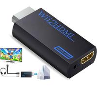 Azuxreza Wii HDMI Adapter 1080P, Wii to HDMI Converter, Output Video Audio with 3.5mm Audio Jack & HDMI Output, Supports All Wii Display Modes 720P NTSC, Compatible with Wii, Wii U, HDTV