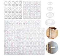 AZWOOD Gommini Adesivi Paracolpi, 4 Misure 250 Pcs Ammortizzatore di Colpi, Premio Gommini Adesivi Silicone Trasparenti Paracolpi per Smorzamento di Suono e Impatti per Porte, Cassetti, Armadietti