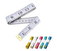 AZWOOD Nastro di misurazione biadesivo, 5 pezzi, per misurare la vita, vestiti, tessuto, cucito, nastro flessibile, per misurazione del corpo, 150 cm, 5 colori