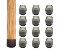 AZWOOD Tappi protettivi piccoli per gambe della sedia, 12 pezzi, in silicone, per gambe della sedia, colore nero, resistenti all'usura, per eliminare il rumore e i graffi (per 14-21 mm)