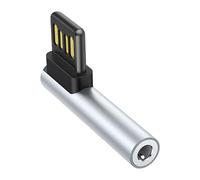 Azxcvbnm Adattatore da USB a 3,5 mm per ascolto stereo e chiamate, compatibile con computer fissi e portatili, per ascolto stereo e chiamate