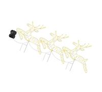 Azxcvbnm Stringa di luci LED a forma di renna, paesaggio, giardino, sentiero, renna, decorazioni natalizie per esterni, resistenti alle intemperie, decorazioni per le vacanze all'aperto