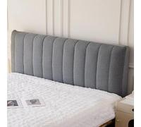 AZXYYEHD Copri Testata Letto Universale,Copertura Testiera Letto Matrimoniale Imbottito,Elasticizzato Morbido Lino Cotone Tessuto,per Testiera Letto Decorazione(Dark gray,180x60cm)