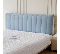 AZXYYEHD Copri Testata Letto Universale,Copertura Testiera Letto Matrimoniale Imbottito,Elasticizzato Morbido Lino Cotone Tessuto,per Testiera Letto Decorazione(Blue,190x60cm)